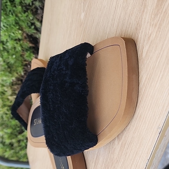 STUART WEITZMAN Black Cammy Block Heel Slide Leather Slide Sandals 9B EU 39.5 - Picture 6 of 12